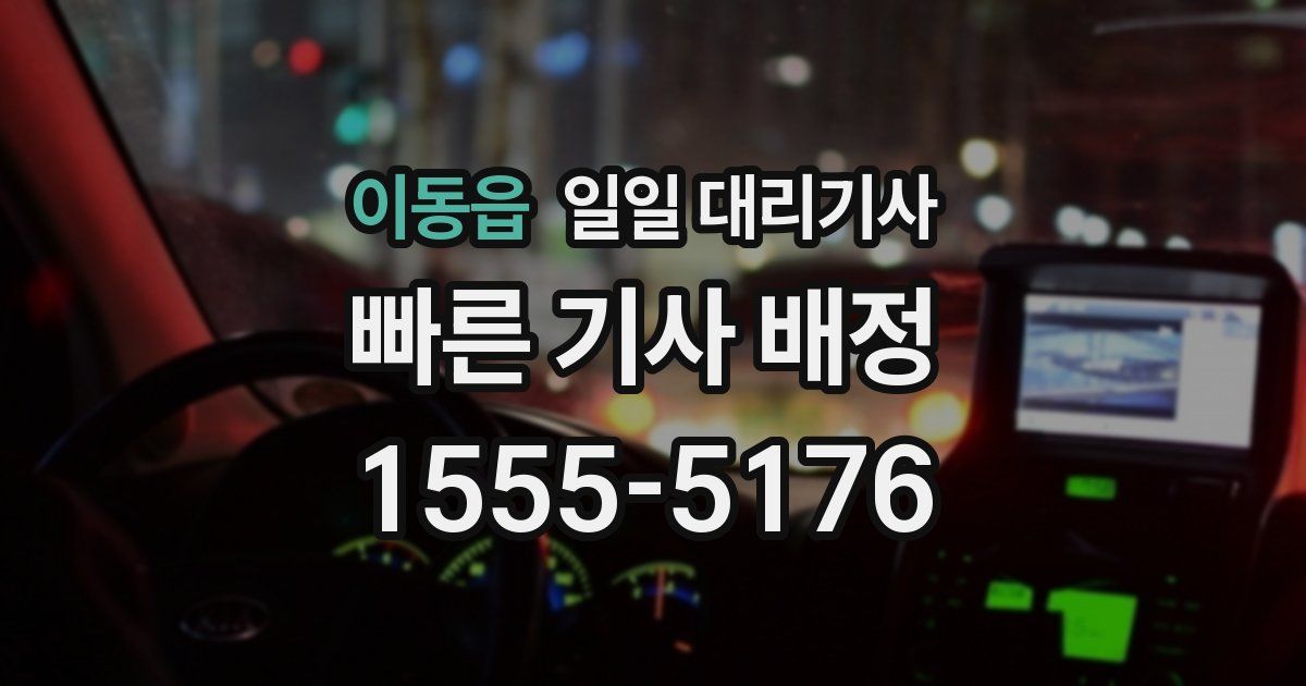이동읍 일일 대리기사