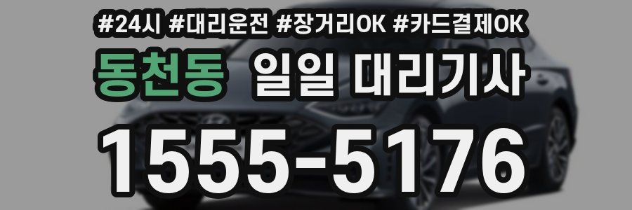 동천동 일일 대리기사