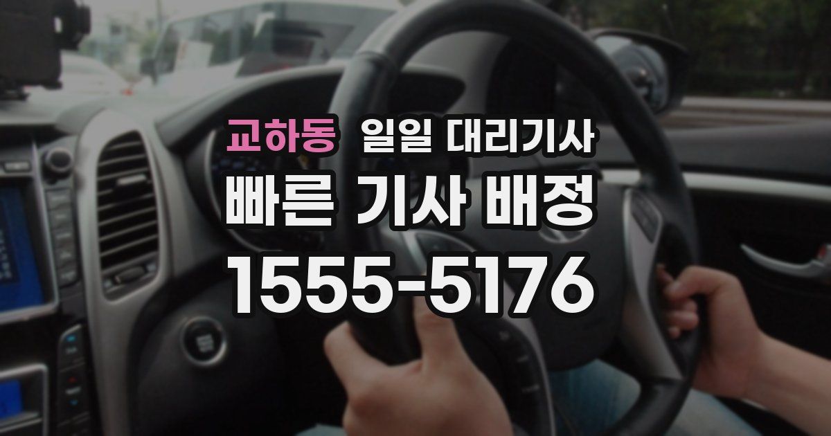 교하동 일일 대리기사