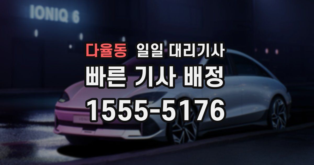다율동 일일 대리기사