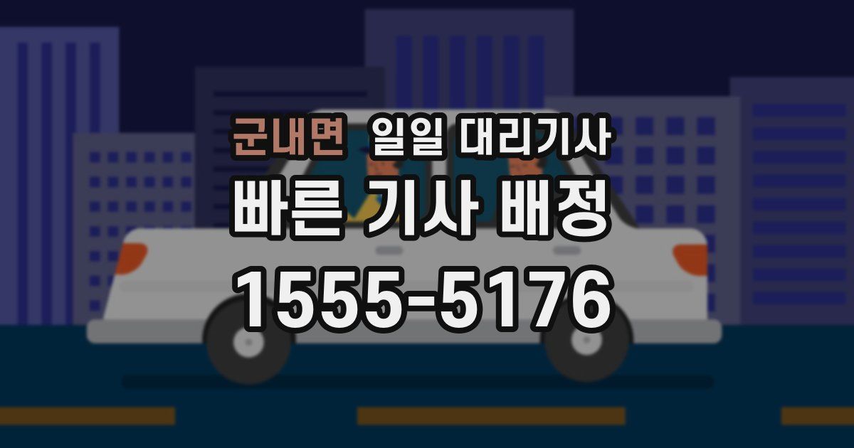 군내면 일일 대리기사