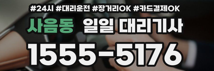 사음동 일일 대리기사