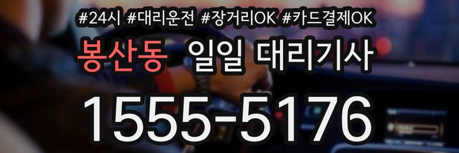 봉산동 일일 대리기사