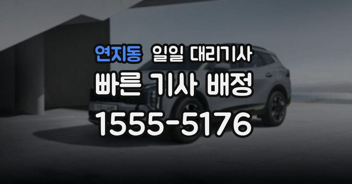 연지동 일일 대리기사