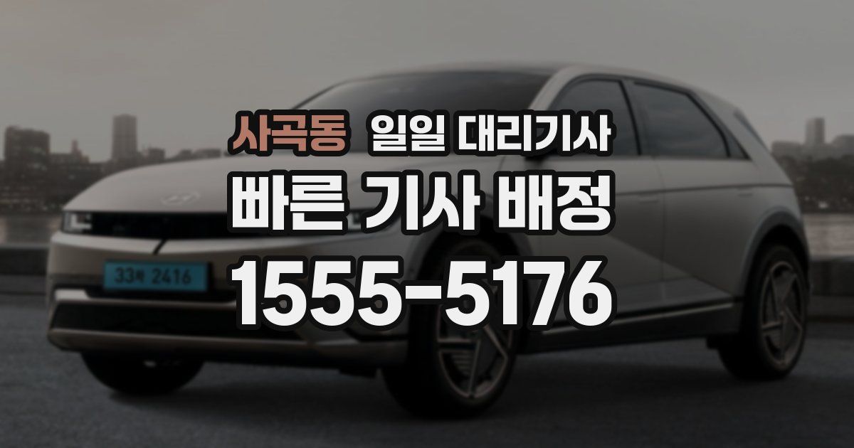 사곡동 일일 대리기사