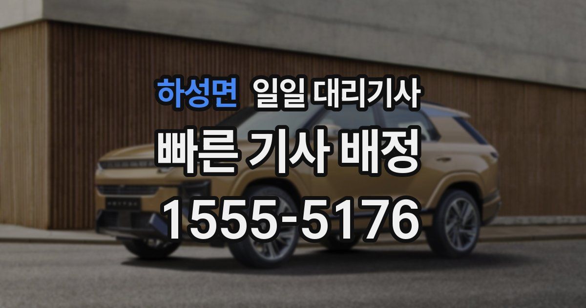 하성면 일일 대리기사