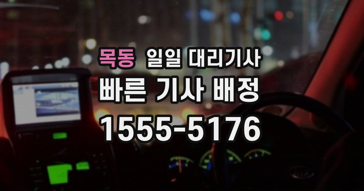 목동 일일 대리기사