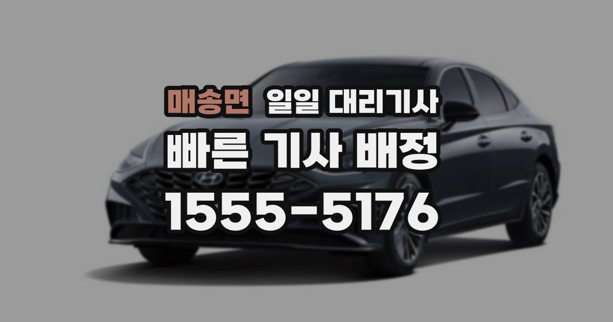 매송면 일일 대리기사