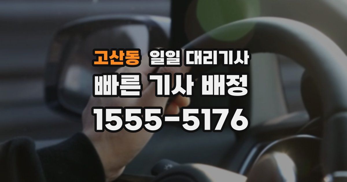 고산동 일일 대리기사