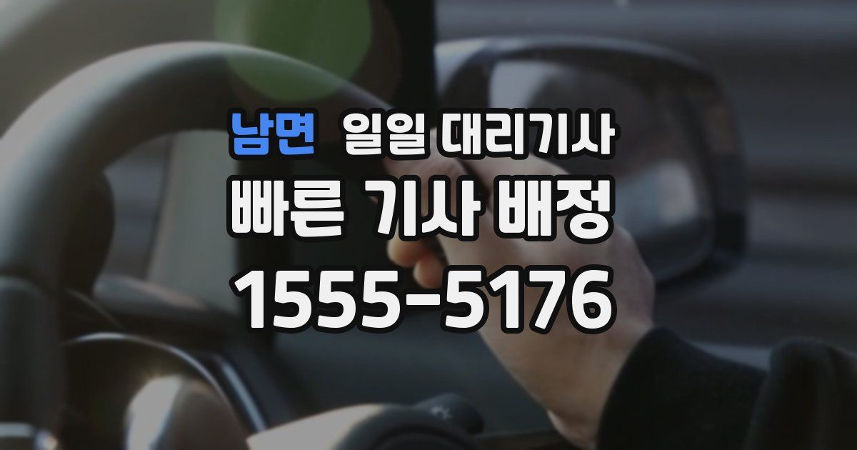 남면 일일 대리기사