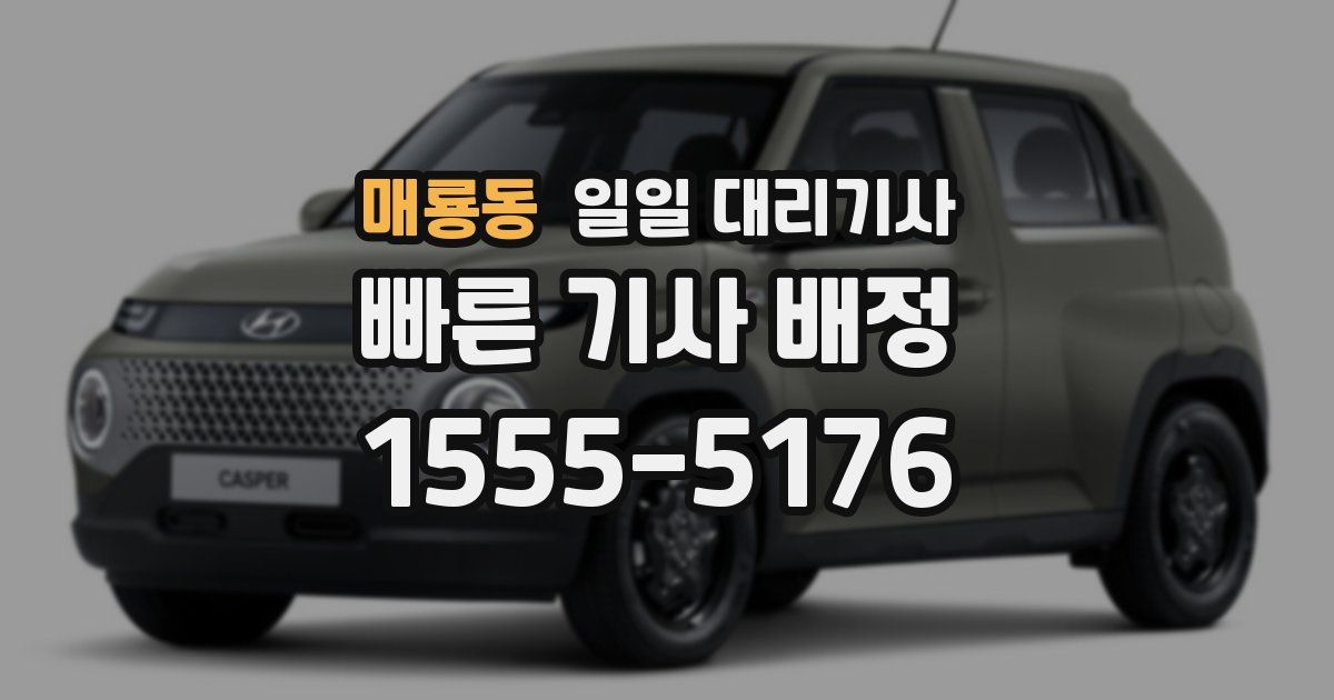 매룡동 일일 대리기사