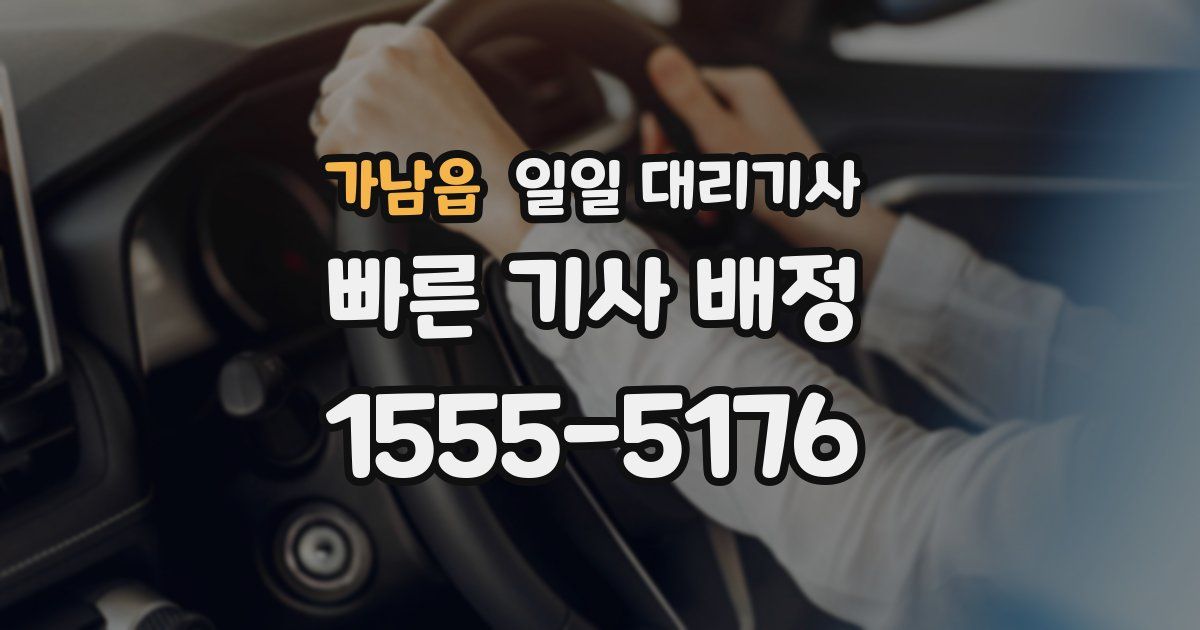 가남읍 일일 대리기사