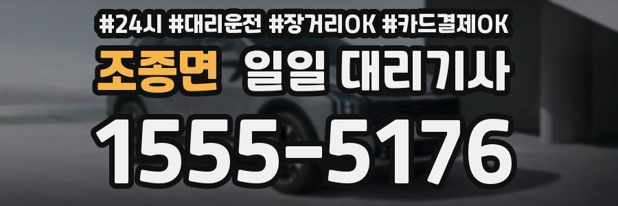 조종면 일일 대리기사