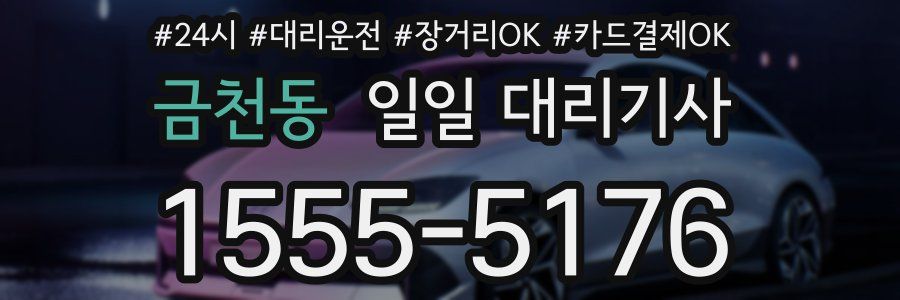 금천동 일일 대리기사