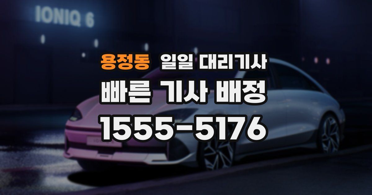 용정동 일일 대리기사