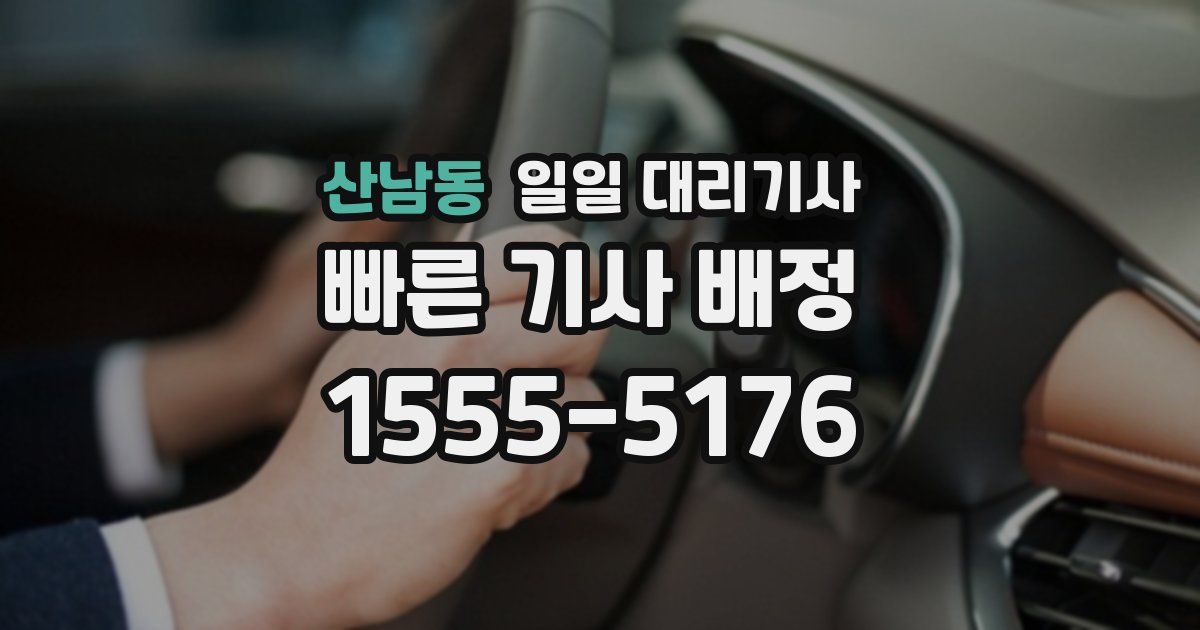 산남동 일일 대리기사