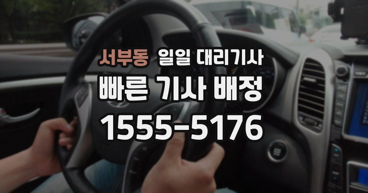 서부동 일일 대리기사
