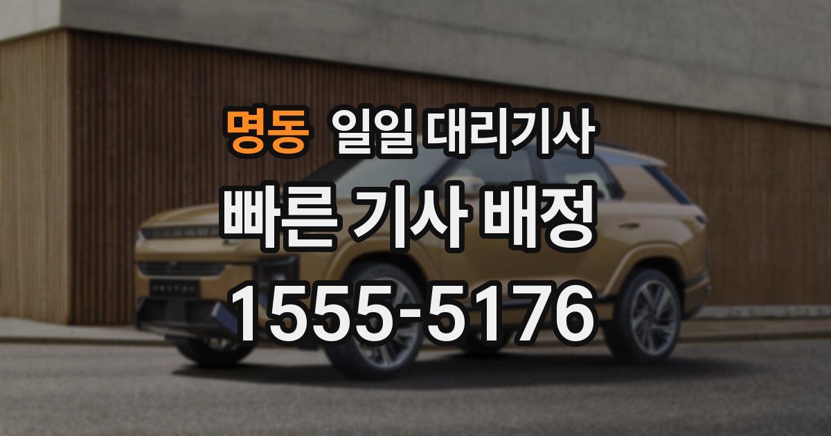 명동 일일 대리기사