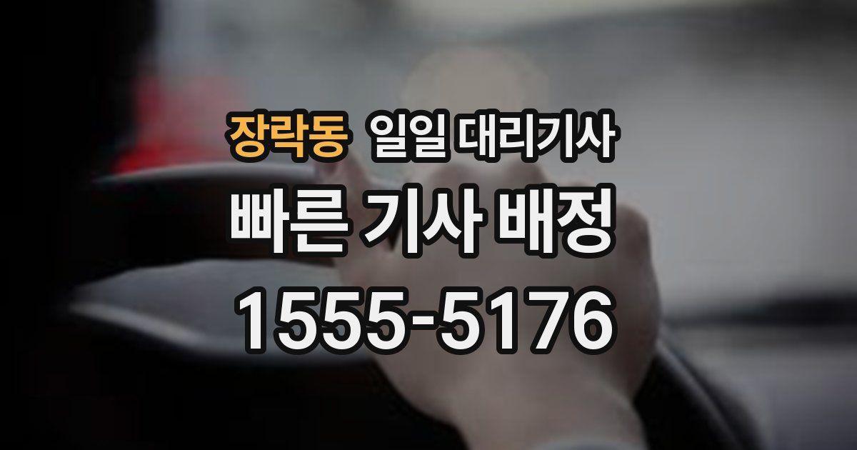 장락동 일일 대리기사