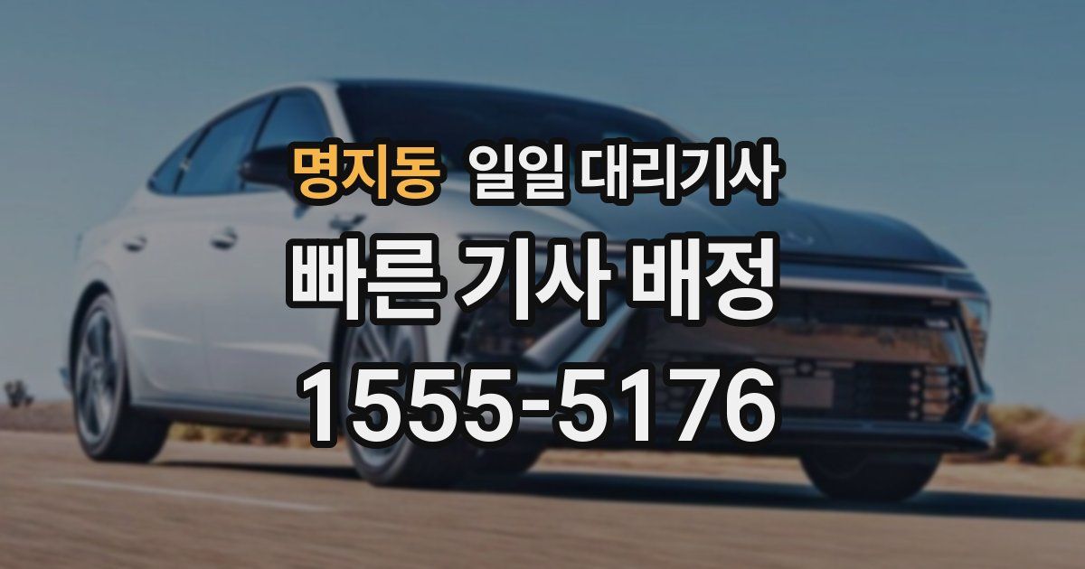 명지동 일일 대리기사