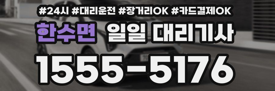 한수면 일일 대리기사