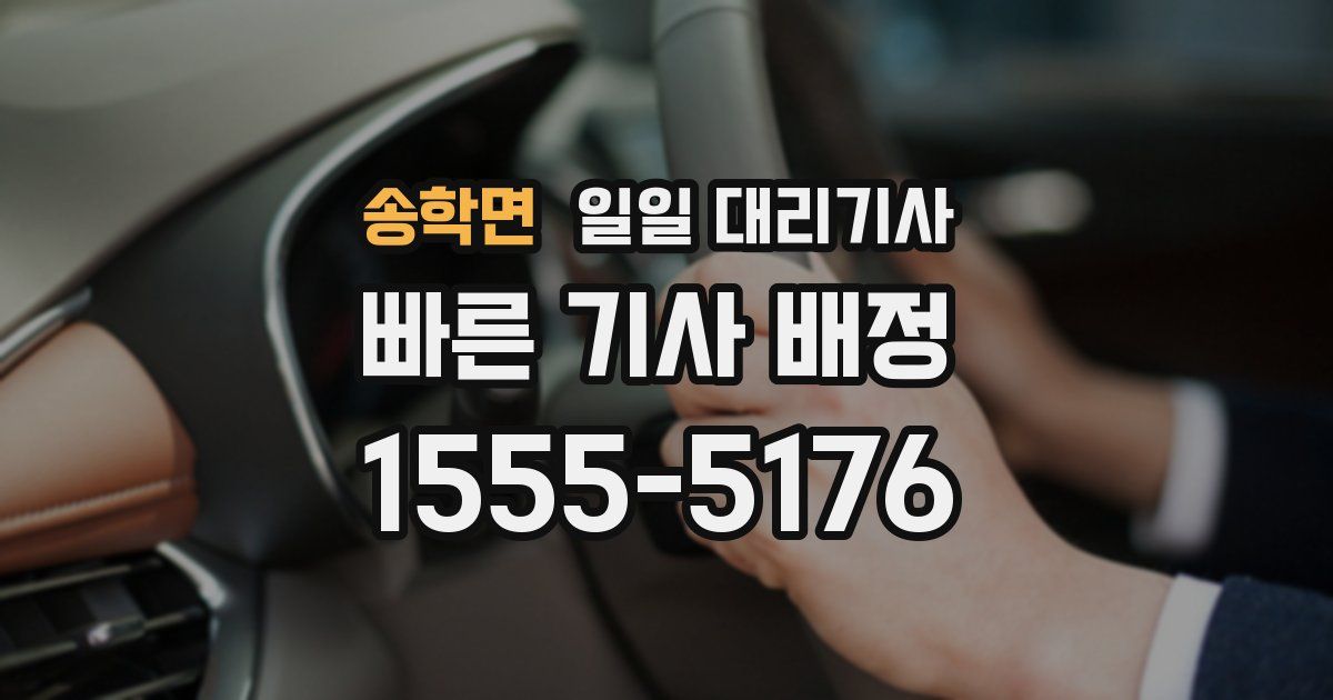 송학면 일일 대리기사