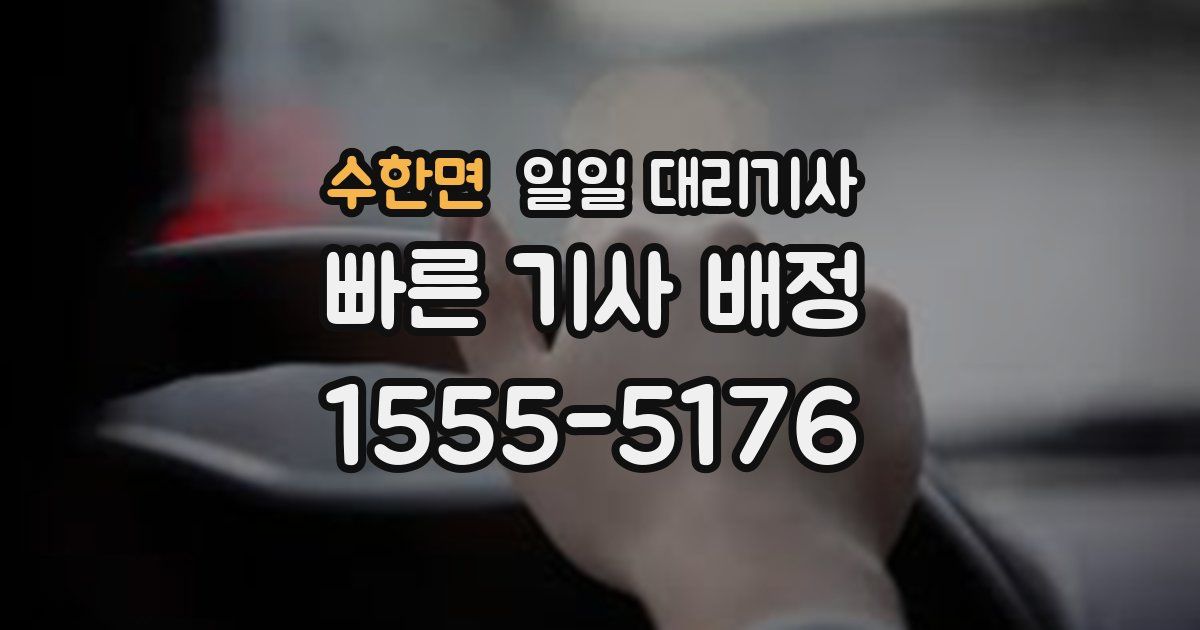 수한면 일일 대리기사