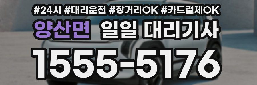 양산면 일일 대리기사