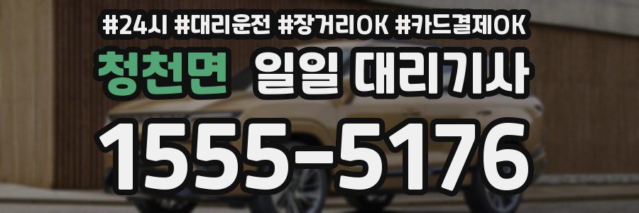 청천면 일일 대리기사