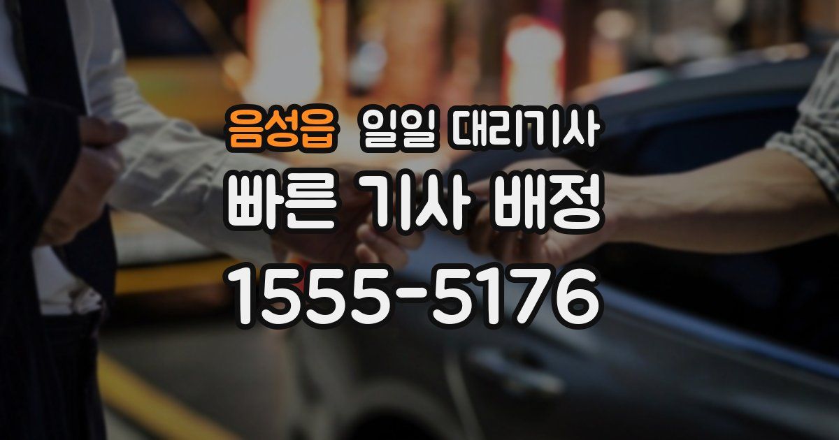 음성읍 일일 대리기사