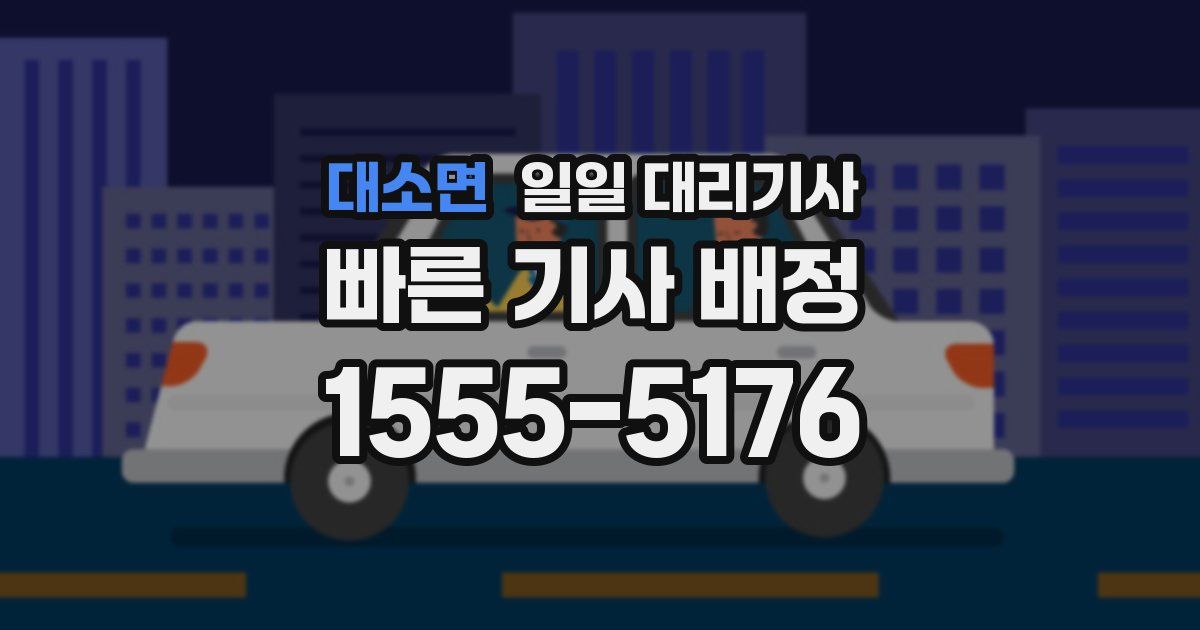 대소면 일일 대리기사