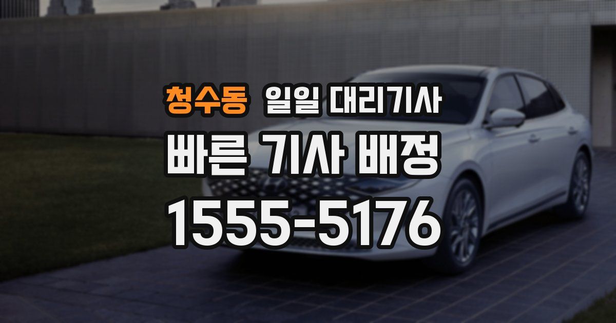 청수동 일일 대리기사