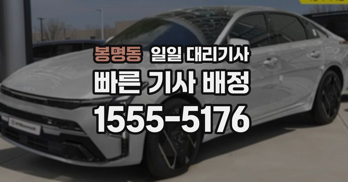 봉명동 일일 대리기사