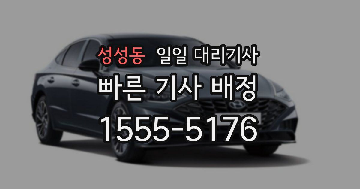 성성동 일일 대리기사