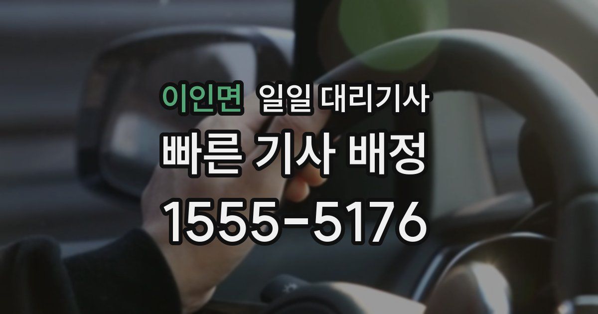 이인면 일일 대리기사