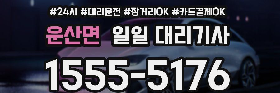 운산면 일일 대리기사