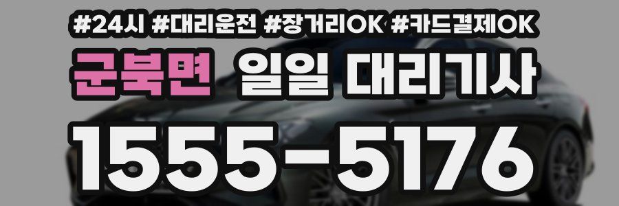 군북면 일일 대리기사