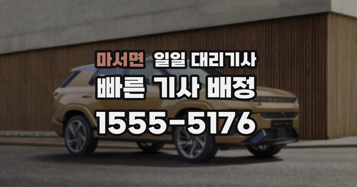 마서면 일일 대리기사
