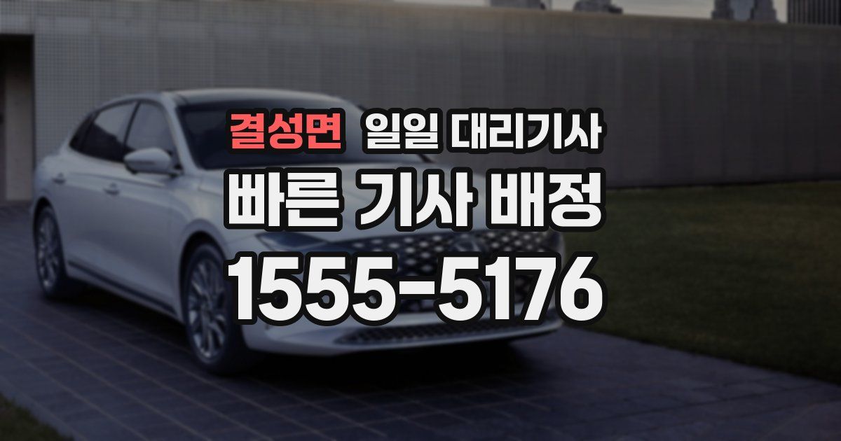 결성면 일일 대리기사