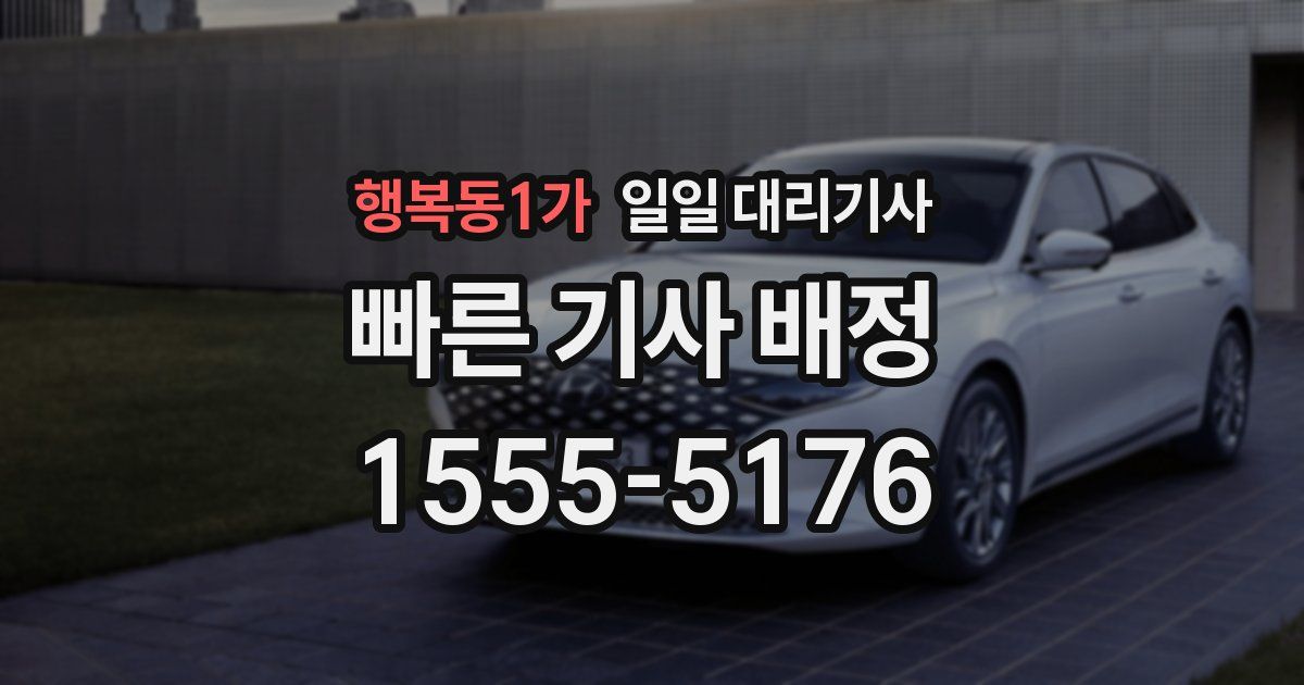 행복동1가 일일 대리기사