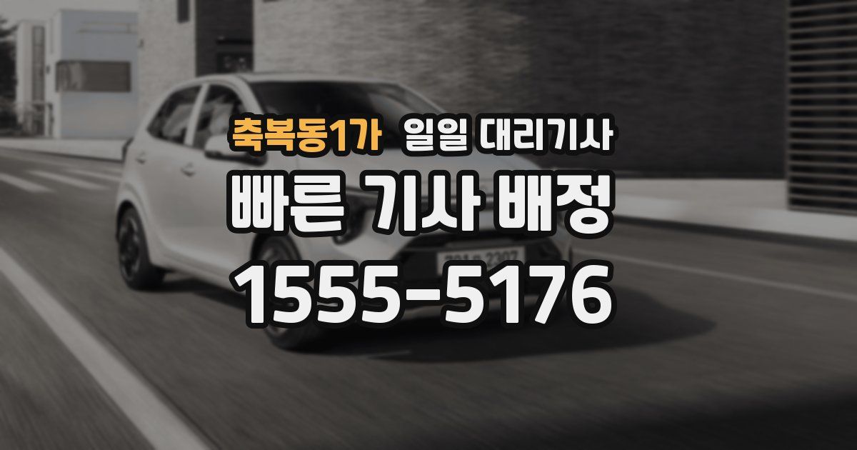 축복동1가 일일 대리기사