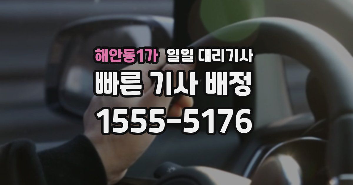 해안동1가 일일 대리기사