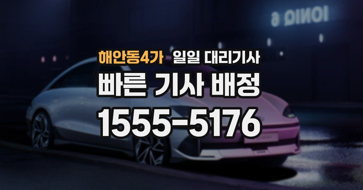 해안동4가 일일 대리기사
