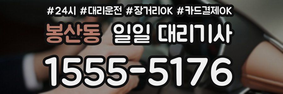 봉산동 일일 대리기사