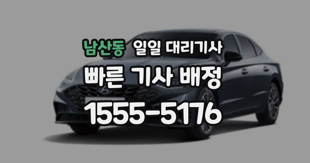 남산동 일일 대리기사