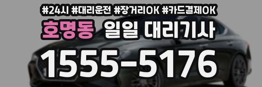 호명동 일일 대리기사