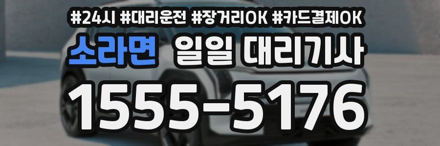 소라면 일일 대리기사