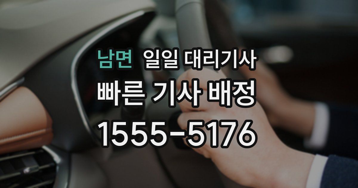 남면 일일 대리기사
