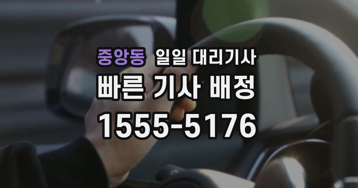 중앙동 일일 대리기사