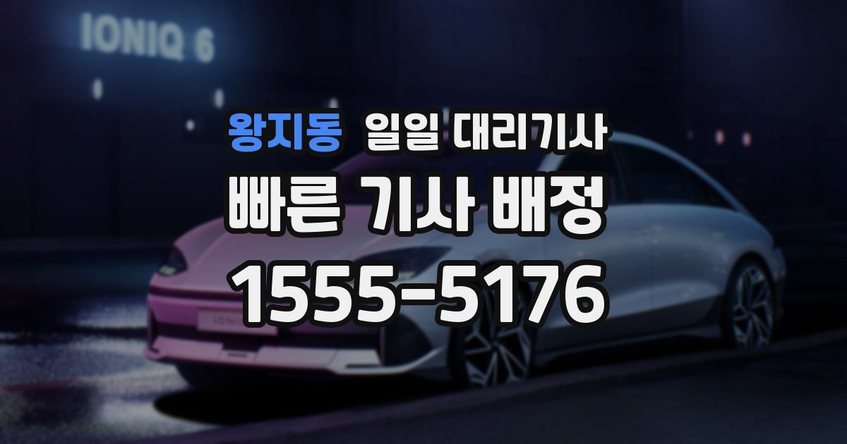왕지동 일일 대리기사